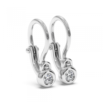 White gold earrings with 0.10 ct diamonds