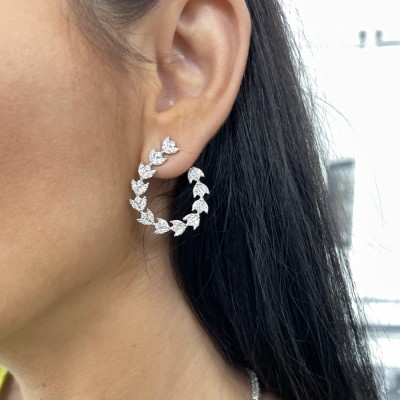 Fantasy earrings with 2.08 ct Diamonds