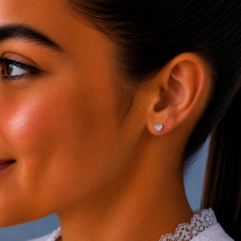 Heart earrings with Diamonds 0.19ct