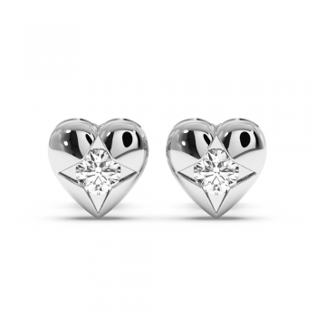 Heart earrings with Diamonds 0.19ct