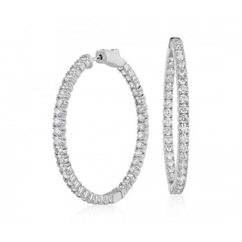 2.38 ct Diamond Hoop Earrings