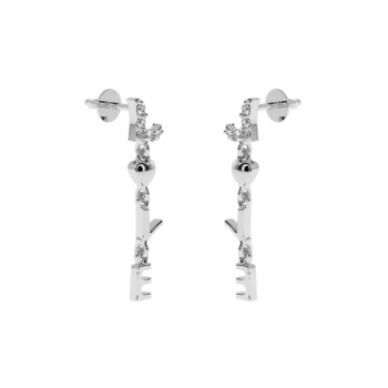 Love earrings with diamonds approx. 0.06 ct 