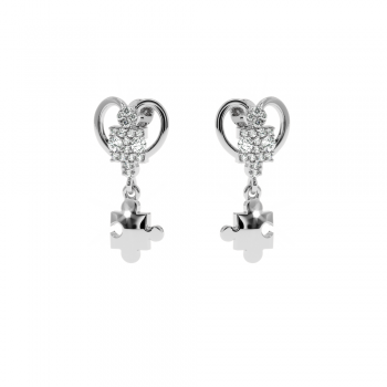 Love earrings with diamonds approx. 0.17 ct 