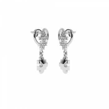 Love earrings with diamonds approx. 0.17 ct 
