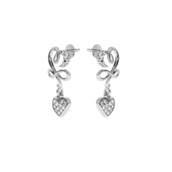 Love earrings with diamonds approx. 0.19 ct