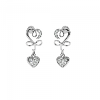 Love earrings with diamonds approx. 0.19 ct