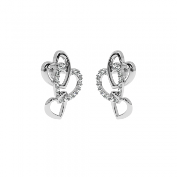 Love earrings with diamonds approx. 0.22 ct 