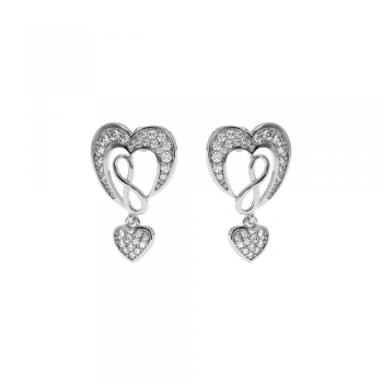 Love earrings with diamonds approx. 0.45 ct