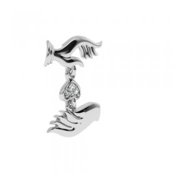 Lover earrings with diamonds approx. 0.04 ct