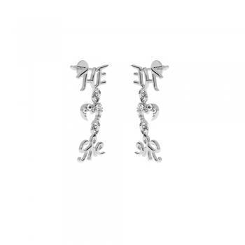 Lover earrings with diamonds approx. 0.08 ct