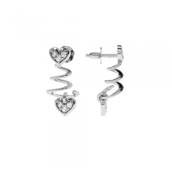 Lover earrings with diamonds approx. 0.09 ct