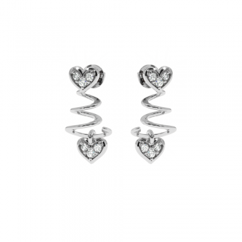 Lover earrings with diamonds approx. 0.09 ct