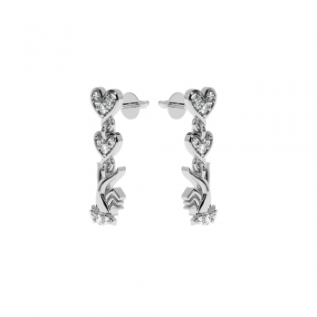 Lover earrings with diamonds approx. 0.10 ct