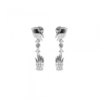 Lover earrings with diamonds approx. 0.12 ct 