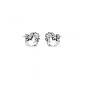 Lover earrings with diamonds approx. 0.18 ct
