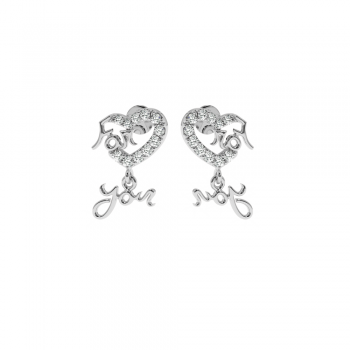 Lover earrings with diamonds approx. 0.19 ct