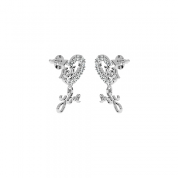 Lover earrings with diamonds approx. 0.19 ct