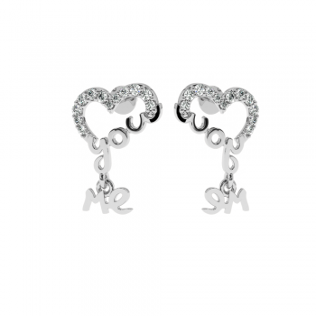 Lover earrings with diamonds approx. 0.20 ct