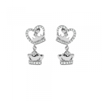 Lover earrings with diamonds approx. 0.44 ct