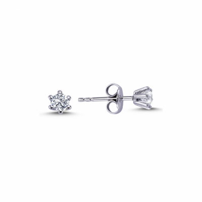 Solitaire Earrings with Diamonds 0.36 ct