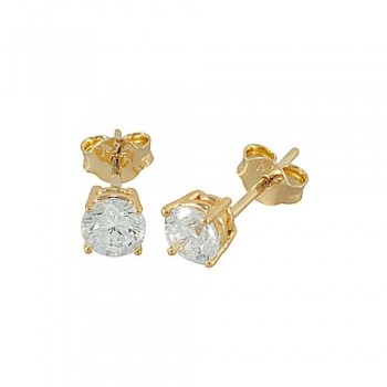 Solitaire earrings with 1.01 ct diamonds
