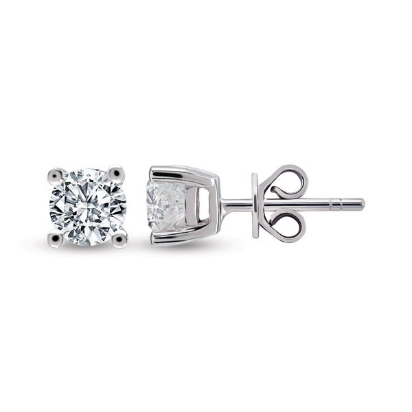 Solitaire earrings with 0.20 ct diamonds