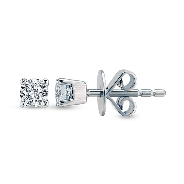Solitaire earrings with 0.24 ct diamonds