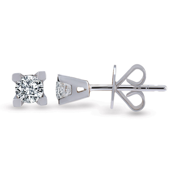 Solitaire earrings with 0.30 ct diamonds