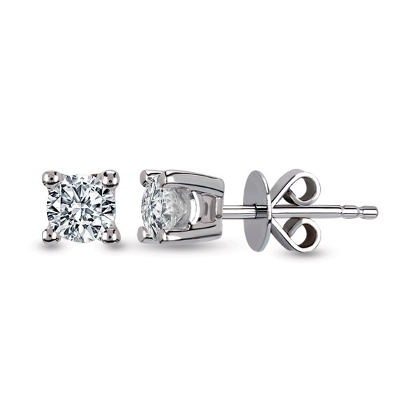 Solitaire earrings with 0.48 ct diamonds