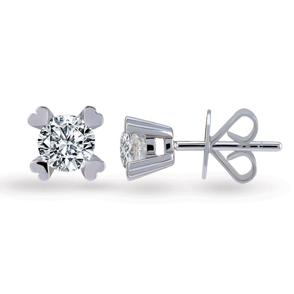 Solitaire earrings with 0.40 ct diamonds