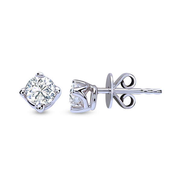 Solitaire earrings with 0.60 ct diamonds