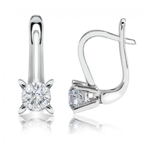 Solitaire earrings with 0.84 ct diamonds