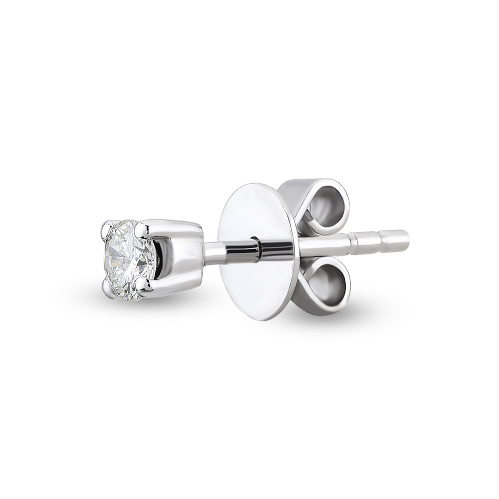 0.10 ct white diamond men's earring