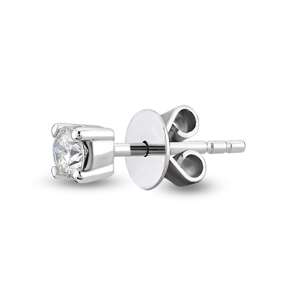 0.15 ct white diamond men's earring