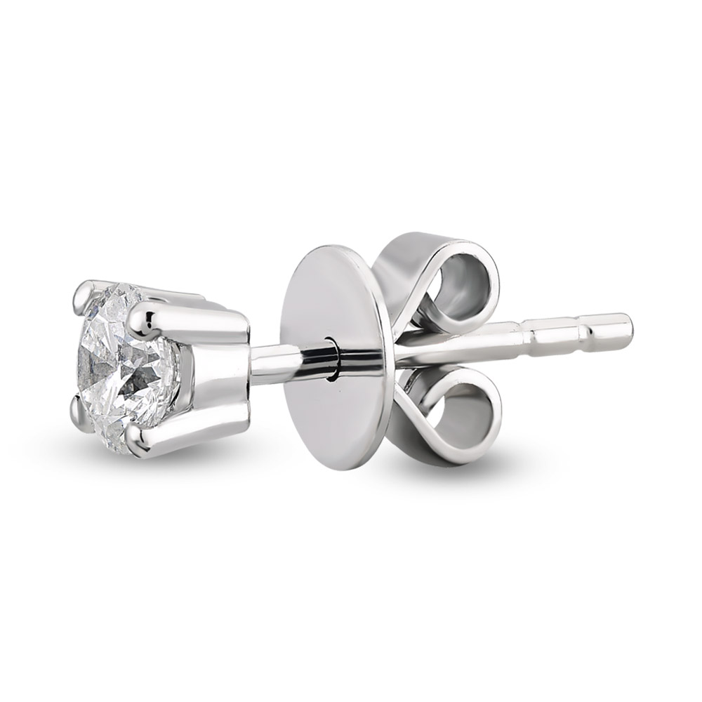 0.22 ct white diamond men's earring