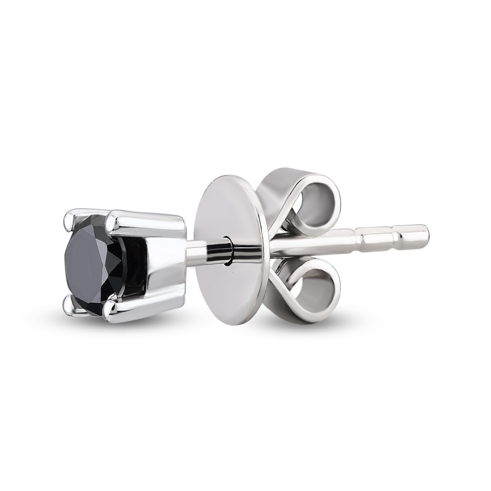 0.17 ct black diamond earring
