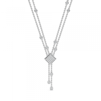 Pendant with 0.10ct Baget Diamonds and 0.56ct Round Diamonds
