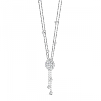 Necklace with 0.50ct Princess Cut Diamonds and 0.60ct Round Diamonds