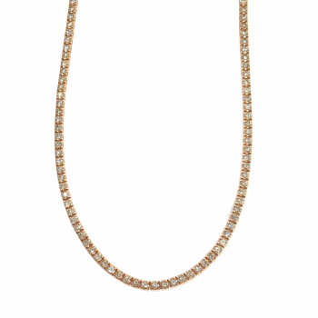 Tennis necklace with 10.08ct diamonds