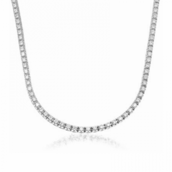 Tennis necklace with 4.24 ct diamonds