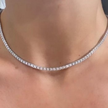 Tennis necklace with 4.26ct diamonds