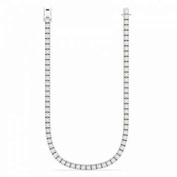 Tennis necklace with 7.71ct diamonds