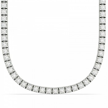 Tennis necklace with 7.71ct diamonds