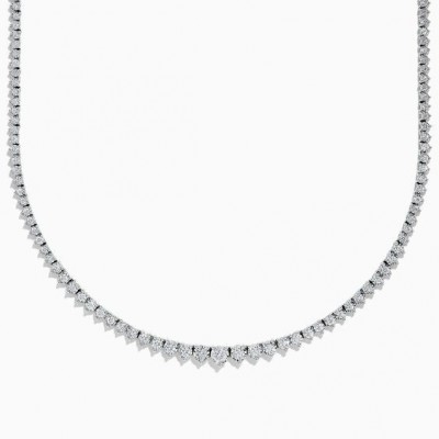 Tennis necklace with 14.34 ct diamonds