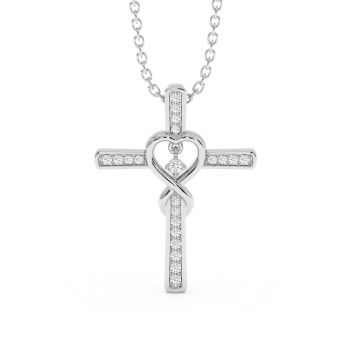 0.09ct Diamond Cross Pendant