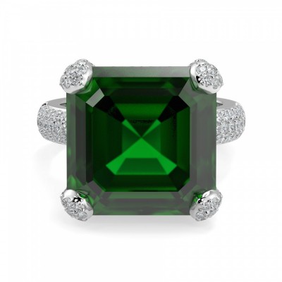 Badiu ring with 5.30 ct emerald and 1.41 ct diamonds