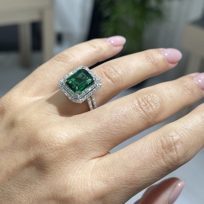 Ring with 3.68ct Citrine and 0.60/0.11 ct Diamonds