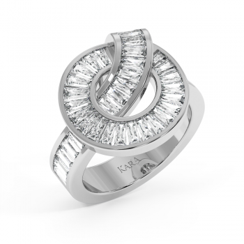 1.60 ct Baget diamond ring