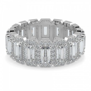 Ring with 1.17 ct Baget Diamonds and 1.08 ct side diamonds