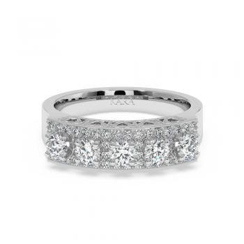 Ring with 0.96 ct center diamond and 0.44 ct diamonds